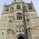 Průčelí osudného Münsteru - kostnické katedrály, kde byl vynesen odsuzující rozsudek nad J. Husem