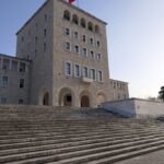 Budova tiranské Technické univerzity pochází rovněž z doby italské okupace